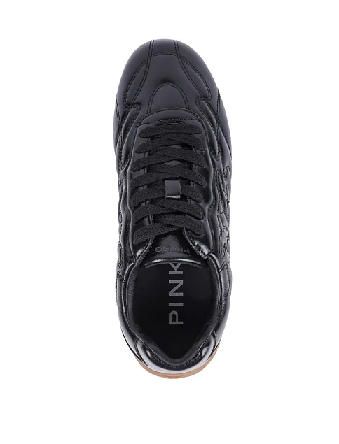 Женские кроссовки Pinko кожаные черные - фото 4 - Miraton