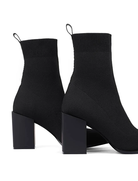 Женские ботинки MIRATON тканевые черные - фото 6 - Miraton