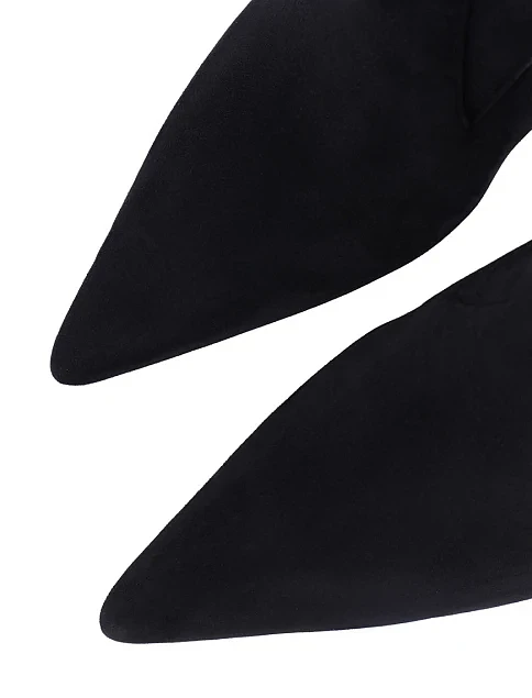 Женские ботфорты велюровые черные - фото 5 - Miraton