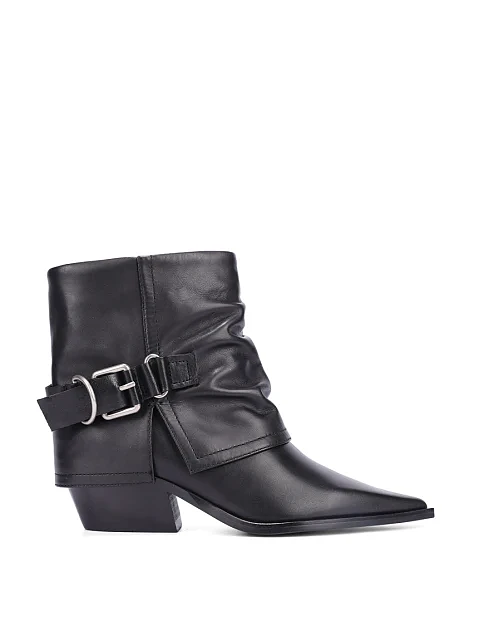 Женские ботинки MIRATON кожаные черные - фото 1 - Miraton