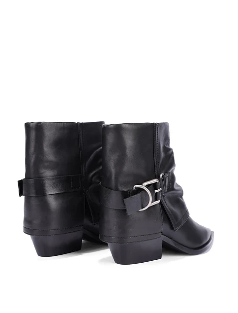 Женские ботинки MIRATON кожаные черные - фото 4 - Miraton