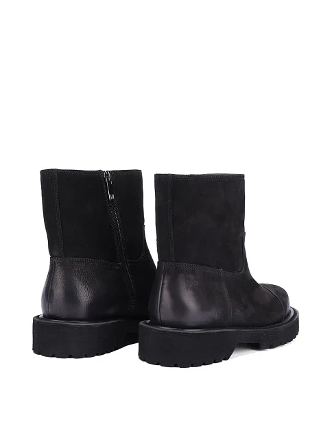 Женские ботинки MIRATON из нубука черные - фото 4 - Miraton