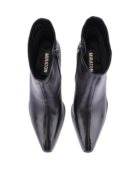 Жіночі черевики MIRATON шкіряні чорні - фото 5 - Miraton