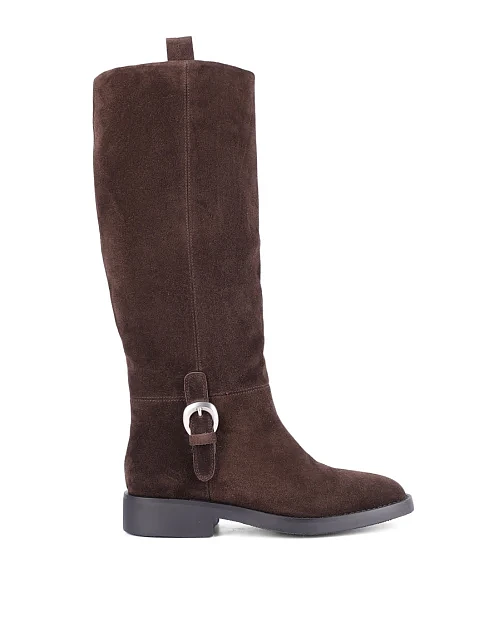 Женские сапоги MIRATON велюровые коричневые - фото 1 - Miraton