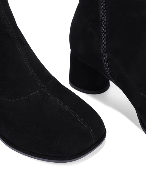 Женские ботинки MIRATON велюровые черные - фото 6 - Miraton