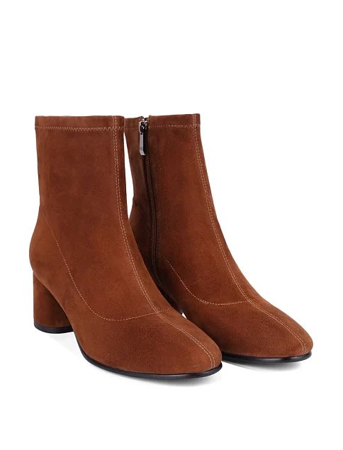 Женские ботинки Attizzare велюровые коричневые - фото 3 - Miraton