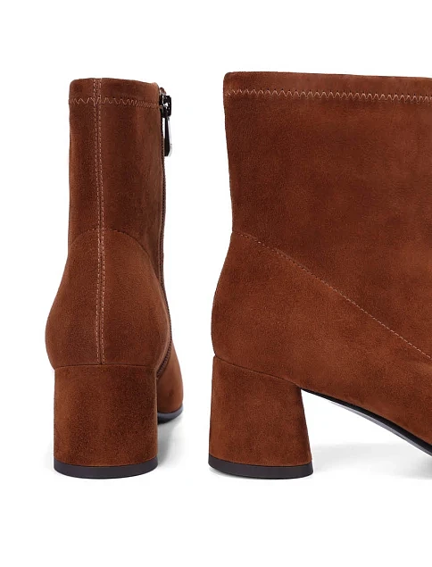 Женские ботинки Attizzare велюровые коричневые - фото 5 - Miraton