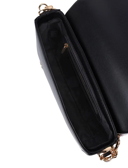 Женская сумка через плечо Love Moschino кожаная черная - фото 5 - Miraton