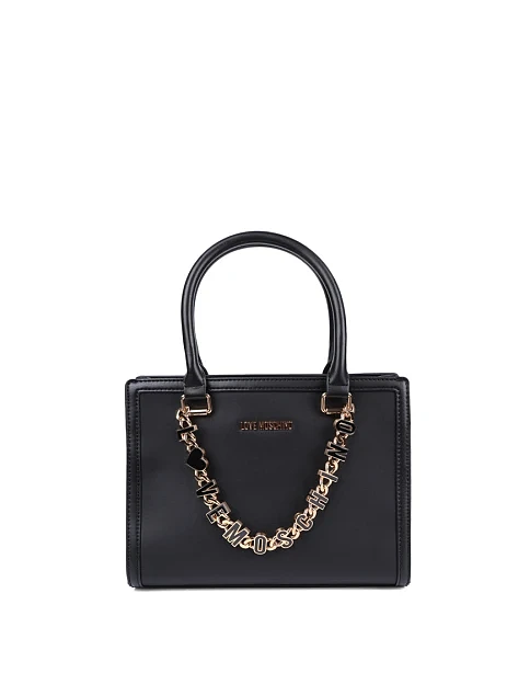 Женская сумка Love Moschino кожаная черная - фото 1 - Miraton