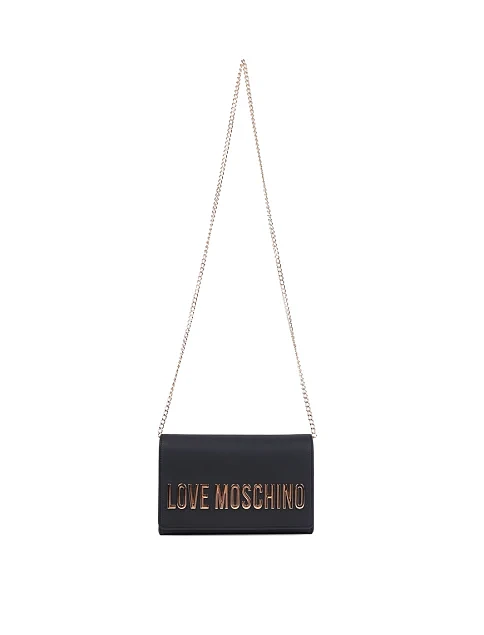 Женская сумка кросс-боди Love Moschino из экокожи черная - фото 6 - Miraton