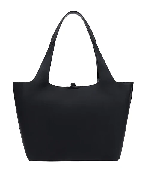 Женская сумка тоут из экокожи черная - фото 3 - Miraton