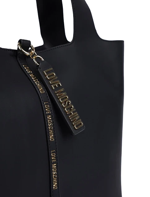 Женская сумка тоут из экокожи черная - фото 4 - Miraton