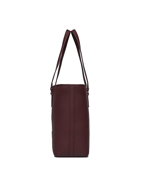 Женская сумка из экокожи бордовая - фото 4 - Miraton