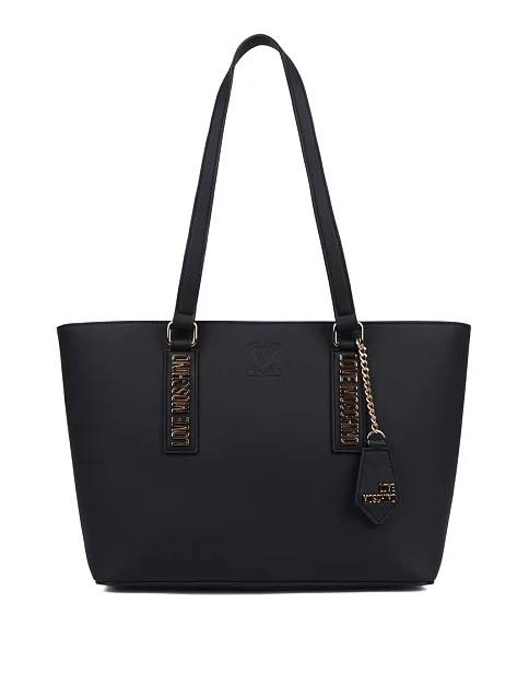 Женская сумка тоут кожаная черная - фото 1 - Miraton