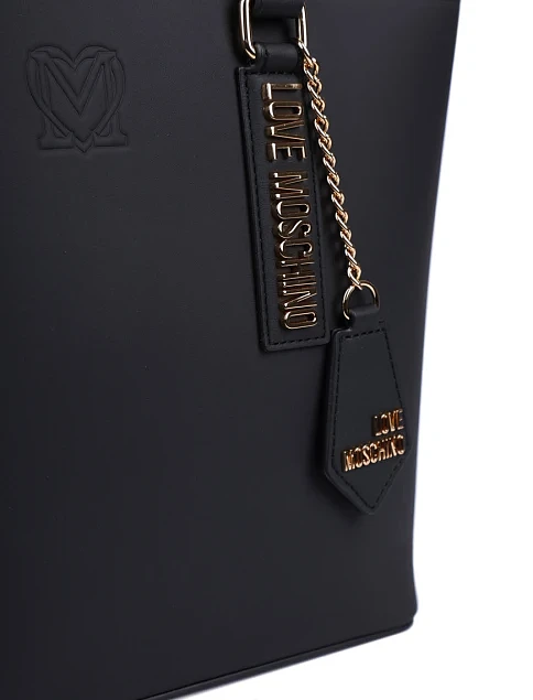 Женская сумка тоут кожаная черная - фото 4 - Miraton