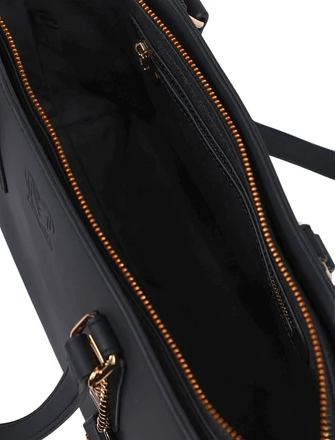 Женская сумка тоут кожаная черная - фото 5 - Miraton