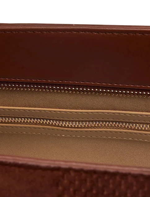 Женская сумка шоппер из экокожи коричневая - фото 6 - Miraton