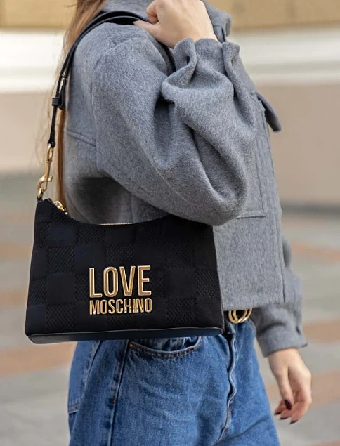 Женская сумка через плечо из экокожи черная - фото 2 - Miraton