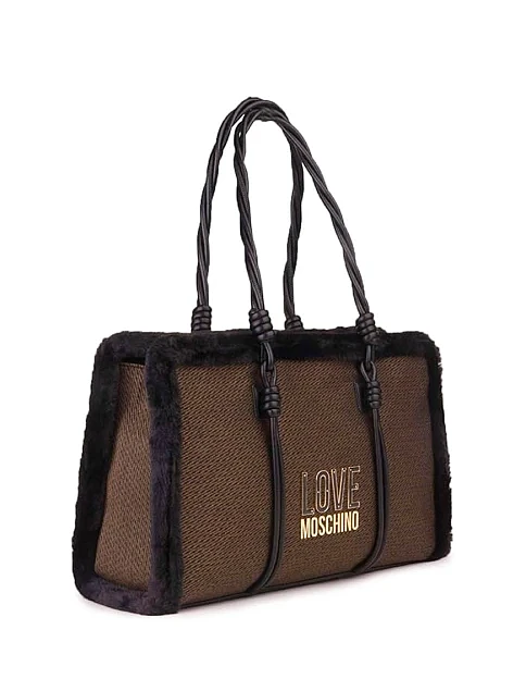 Женская сумка из экокожи коричневая - фото 3 - Miraton