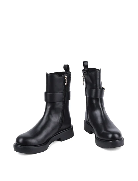 Женские ботинки Love Moschino кожаные черные - фото 2 - Miraton