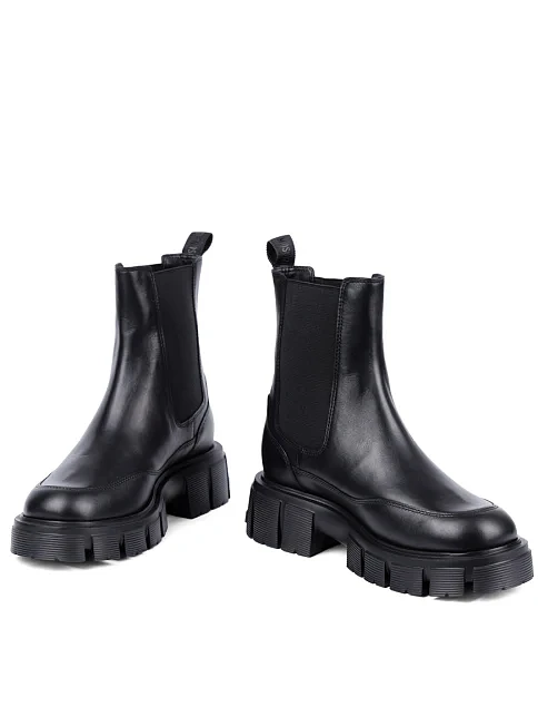 Женские ботинки Love Moschino кожаные черные - фото 2 - Miraton