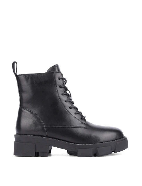 Женские ботинки кожаные черные - фото 2 - Miraton