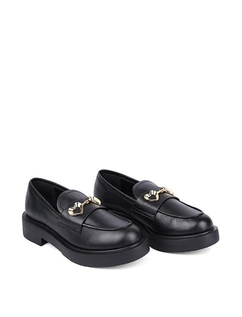 Женские туфли Love Moschino кожаные черные - фото 3 - Miraton