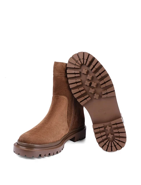 Женские ботинки Attizzare велюровые бежевые - фото 2 - Miraton