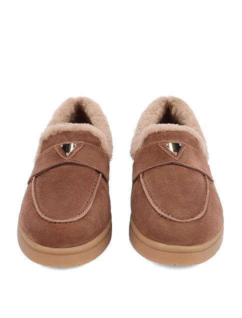 Женские слиперы велюровые бежевые - фото 5 - Miraton