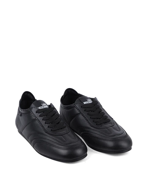 Жіночі кеди Love Moschino шкіряні чорні - фото 3 - Miraton