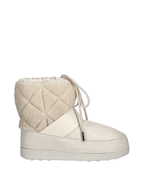 Женские ботинки из экокожи бежевые - фото 1 - Miraton