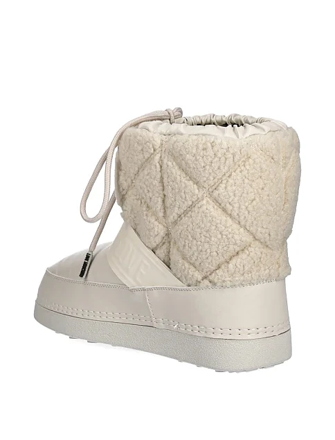 Женские ботинки из экокожи бежевые - фото 4 - Miraton