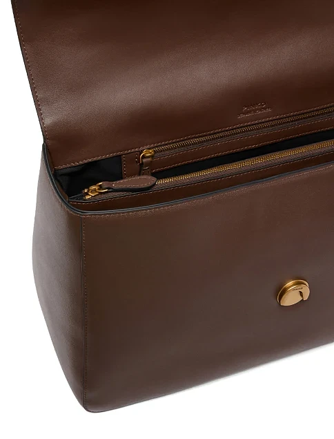 Женская сумка кожаная коричневая - фото 5 - Miraton