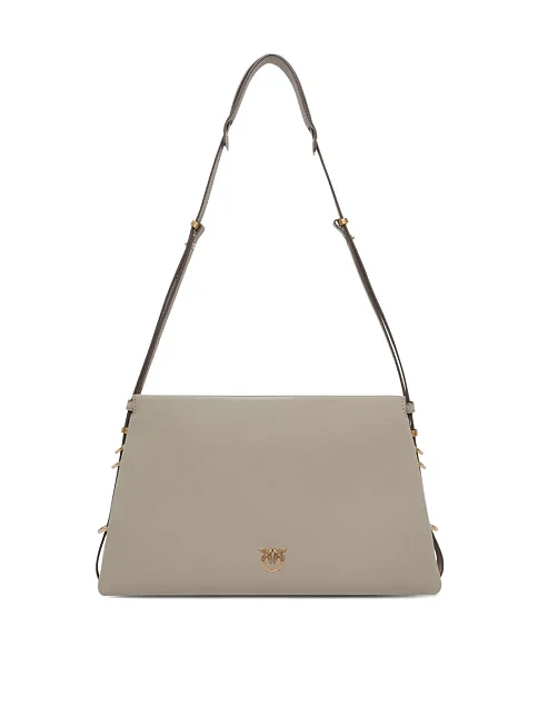 Женская сумка через плечо кожаная серая - фото 1 - Miraton