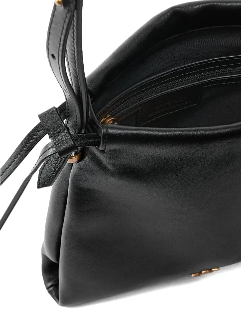 Женская сумка шоппер кожаная черная - фото 4 - Miraton