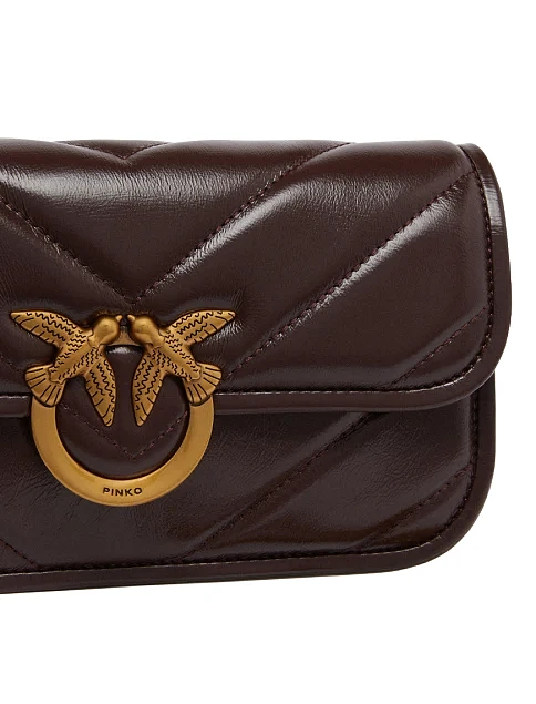 Женская сумка кросс-боди кожаная бордовая - фото 4 - Miraton