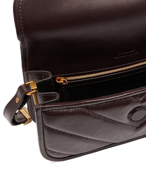 Женская сумка кросс-боди кожаная бордовая - фото 5 - Miraton