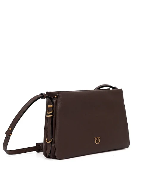 Женская сумка через плечо кожаная бордовая - фото 2 - Miraton