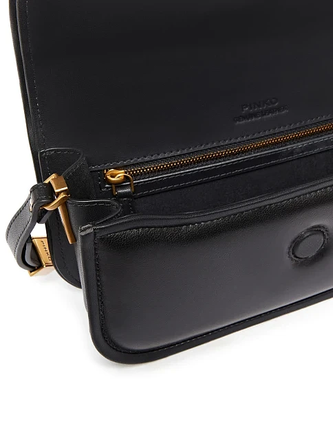 Женская сумка кросс-боди кожаная черная - фото 5 - Miraton