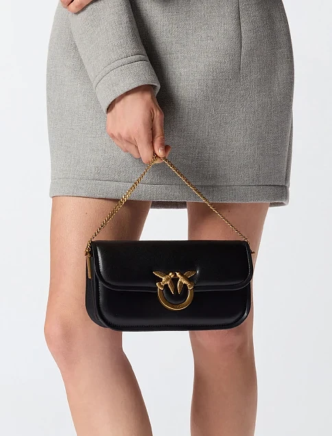 Женская сумка кросс-боди кожаная черная - фото 7 - Miraton