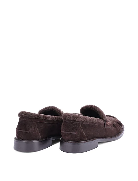 Женские туфли MIRATON велюровые коричневые - фото 4 - Miraton