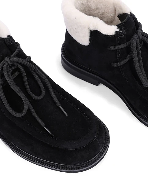 Женские ботинки MIRATON велюровые черные - фото 5 - Miraton