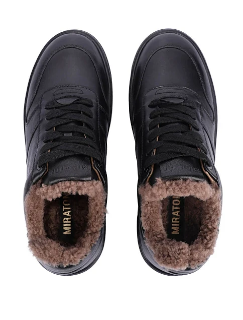 Жіночі кеди MIRATON шкіряні чорні - фото 2 - Miraton