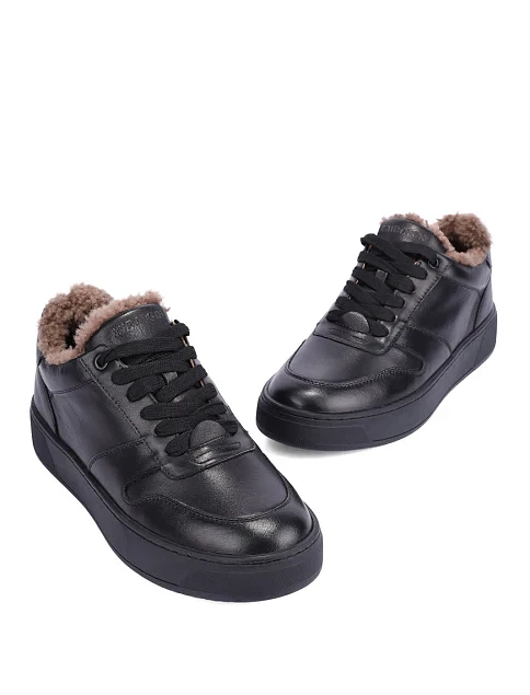 Жіночі кеди MIRATON шкіряні чорні - фото 5 - Miraton