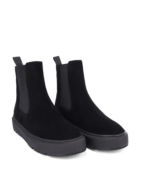 Жіночі черевики челсі Attizzare велюрові чорні - фото 3 - Miraton