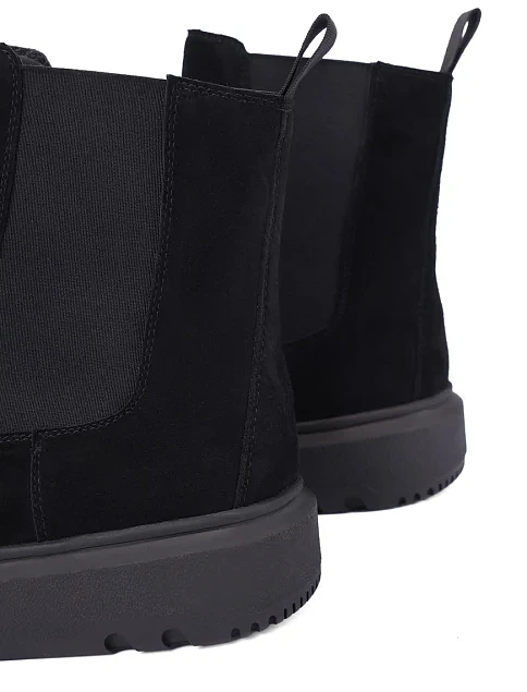 Жіночі черевики челсі Attizzare велюрові чорні - фото 5 - Miraton