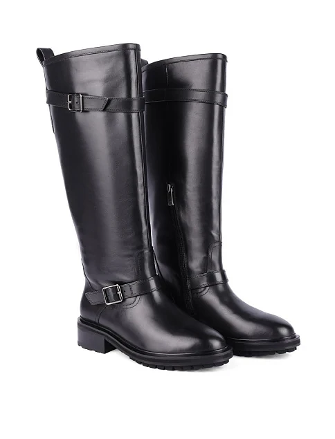 Женские сапоги Attizzare кожаные черные - фото 3 - Miraton