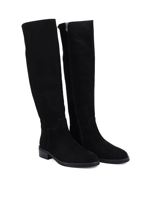 Женские ботфорты Attizzare велюровые черные - фото 3 - Miraton