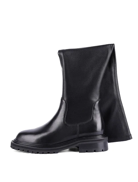 Женские ботфорты Attizzare кожаные черные - фото 2 - Miraton