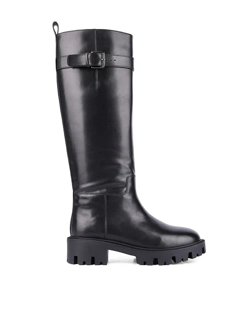 Жіночі чоботи MIRATON шкіряні чорні - фото 1 - Miraton